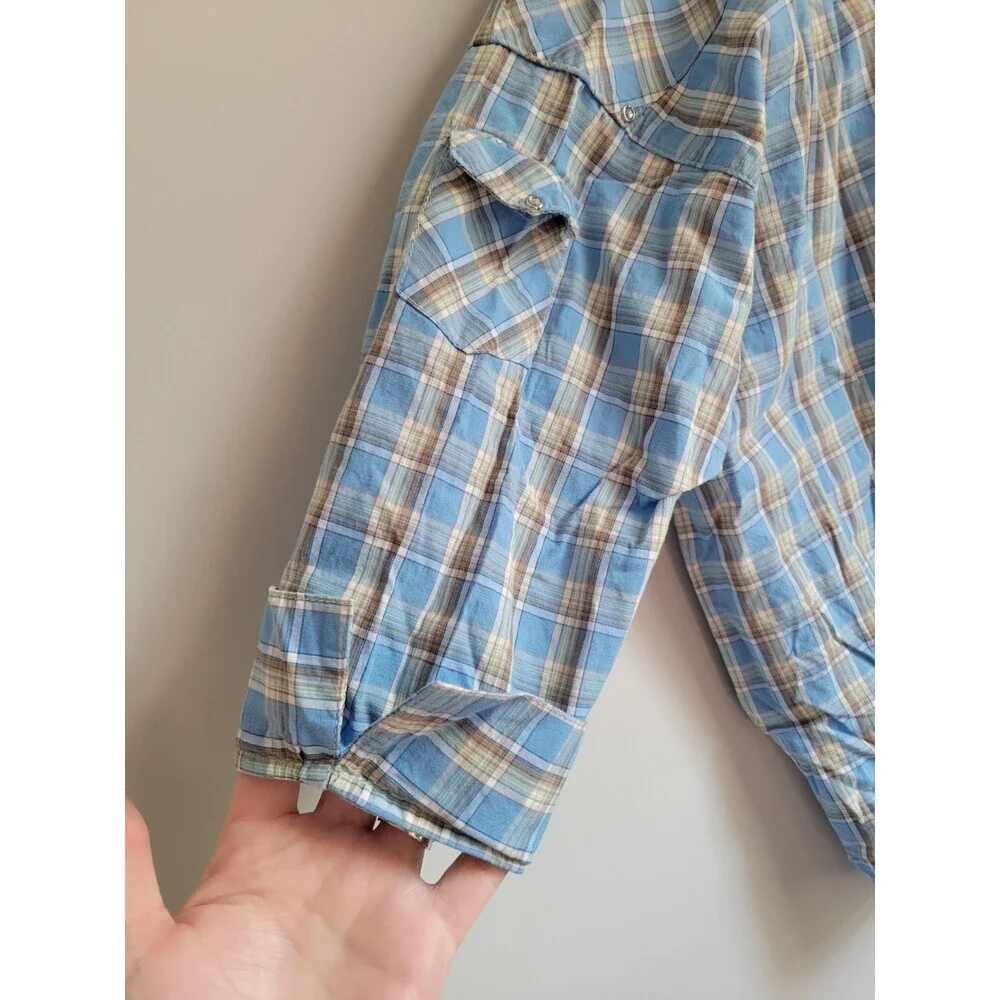 Escorpion Kids Pearl Snap Western Shirt quarter Sleeve  Size 12 Unisex